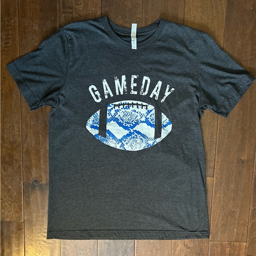 Bella Canvas Gray and Blue Outdoor Games Tee